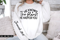 He Knows The Plans - Christian Sleeve T-Shirt Design Product Image 2