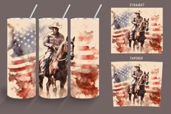Vintage Patriotic Cowboy Tumbler Wrap