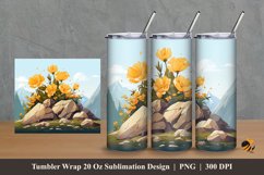 Big Stones Tumbler Wrap Sublimation Design 2 Product Image 1