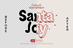 Vintage Text Effect Santa Joy Product Image 2