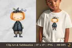 Little Pumpkin DTF Sublimation Clipart Design 2 Product Image 1