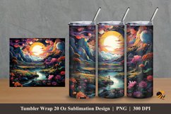 Colorful Valley Tumbler Wrap Sublimation Design 2 Product Image 1