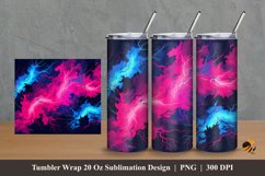 Electric Magenta Tumbler Wrap Sublimation Design 2 Product Image 1