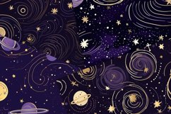 Starry Night Whirls Seamless Patterns Product Image 4