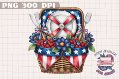 4th of July PNG Sublimation Strawberry berries Patriotic Product Image 1