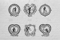 Couple wedding Svg, woman in dress svg, wedding dress Product Image 3