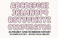 Baby Girl Alphabet, baby girl letters doodle, baby clipart Product Image 2