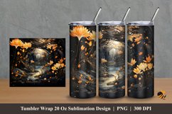 Yellow Shine Tumbler Wrap Sublimation Design 2 Product Image 1