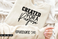 Created for a purpose - Christian Sleeve T-Shirt Design Product Image 1