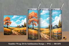Autumn Season Tumbler Wrap Sublimation Design 2 Product Image 1