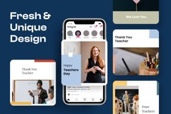 Happy Teacher Day Instagram Post Template Product Image 2