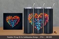 Beauty Love Tumbler Wrap Sublimation Design 2 Product Image 1