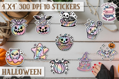 Halloween sticker Kawaii PNG pastel holographic foil Product Image 1
