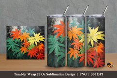 Cassava Leaf Tumbler Wrap Sublimation Design 2 Product Image 1