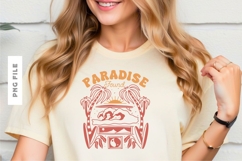 Paradise Summer Tropical Sublimation T-shirt Design Product Image 1