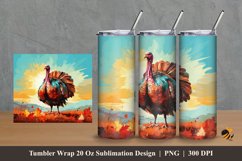 Turkey Paradise Tumbler Wrap Sublimation Design 2 Product Image 1