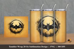 Bat Art Tumbler Wrap Sublimation Design 2 Product Image 1