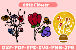 Flower design svg, Planner Sticker, Cute Flower Product Image 2