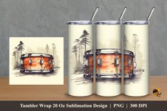 Drum Art Tumbler Wrap Sublimation Design 2 Product Image 1