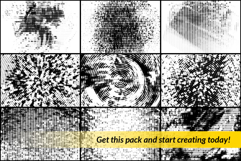 Abstract Halftone Texture Pack - 90 Vector &amp; PNG Textures Product Image 2