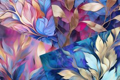 Floral Blues and Gilded Blooms Product Image 2