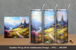 View Hill Tumbler Wrap Sublimation Design 2 Product Image 1