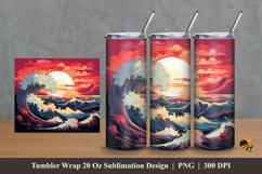 Sea Weave Tumbler Wrap Sublimation Design 2 Product Image 1