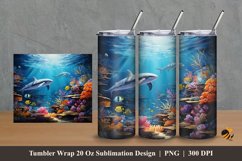 Sea Of Animals Tumbler Wrap Sublimation Design 2 Product Image 1