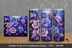 Glamorous Rose Tumbler Wrap Sublimation Design 2 Product Image 1