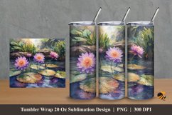Wild Lotus Tumbler Wrap Sublimation Design 2 Product Image 1