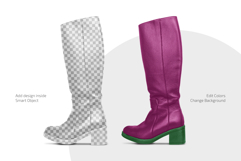 Women’s High-Knee Boot Mockup Product Image 2