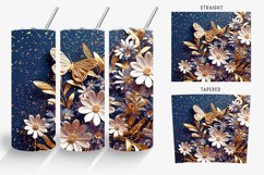 Sparkling 3D Flowers Tumbler Wrap