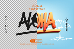 Aloha Summer Text Effect 3D Style Product Image 2