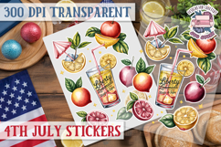 4th July sticker sheet USA Scrapbook PNG Independent Day Product Image 1