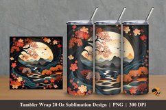 3D Orange Maple Tumbler Wrap Sublimation Design 2 Product Image 1