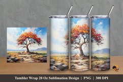 Everlasting Greenery Tumbler Wrap Sublimation Design 2 Product Image 1