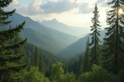 Forest With Mountain Background Product Image 1
