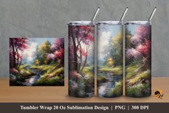 Nature Spring Tumbler Wrap Sublimation Design 2 Product Image 1