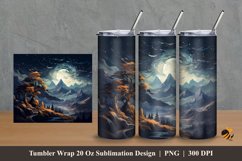 Havenly Land Tumbler Wrap Sublimation Design 2 Product Image 1