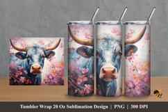 Cow Park Tumbler Wrap Sublimation Design 2 Product Image 1