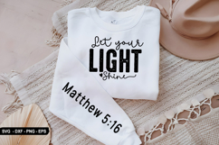 Let Your Light Shine - Christian Sleeve T-Shirt Design Product Image 1