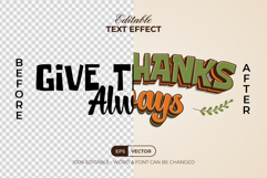 3D Text Effect Fun Style Thanksgiving Theme Product Image 2
