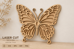 Layered Butterfly Laser Cut SVG Product Image 1