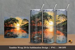 Sunrise Light Tumbler Wrap Sublimation Design 2 Product Image 1