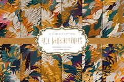 Fall Brushstrokes Seamless Patterns Product Image 1