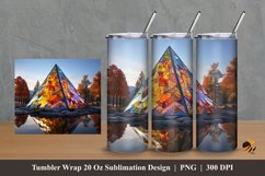 Triangles Colorful Tumbler Wrap Sublimation Design 2 Product Image 1