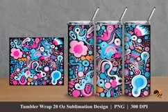 Pastel Bacterial Tumbler Wrap Sublimation Design 2 Product Image 1