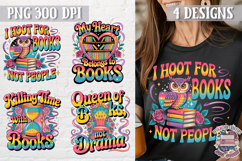 Book Lovers Quote Colorful Clipart PNG Sublimation 4 Designs Product Image 1