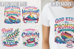 Bible Quote Colorful Clipart PNG Sublimation 4 Designs Product Image 1