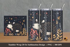 Cute Tapir Tumbler Wrap Sublimation Design 2 Product Image 1